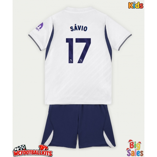 Tottenham Hotspur Savio #17 Replica Home Stadium Kit for Kids 2026-27 Short Sleeve (+ pants)